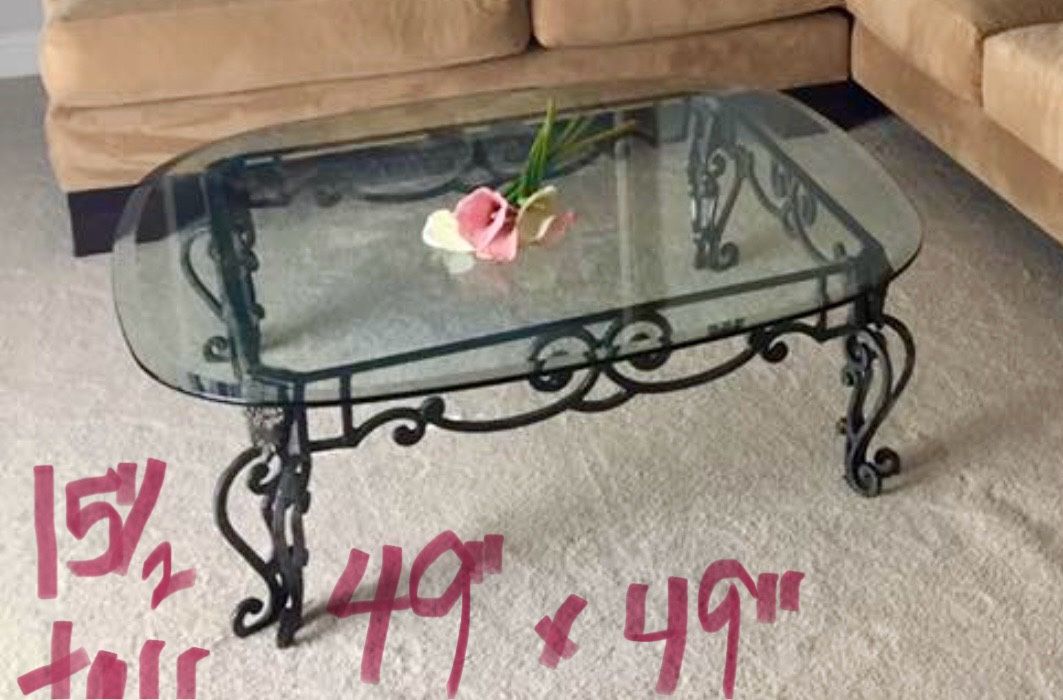 Beveled Glass Coffee Table