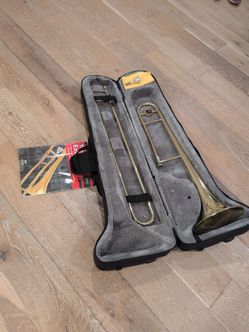 Eastar Bb Tenor Slide Trombone Beginner Student, Golden Brass Kit, ETB-330