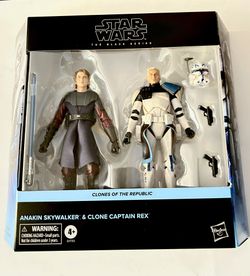 Star Wars The Black Series Anakin Skywalker & Captain Rex 2 Pack