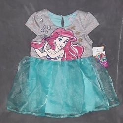 DISNEY infant 12 Mos Dress Easter Spring ARIEL  Little Mermaid