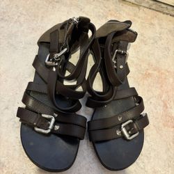 Giuseppe Zanotti GLADIATOR ballot FLATS dress shoes strappy SPIKE buckle sandals