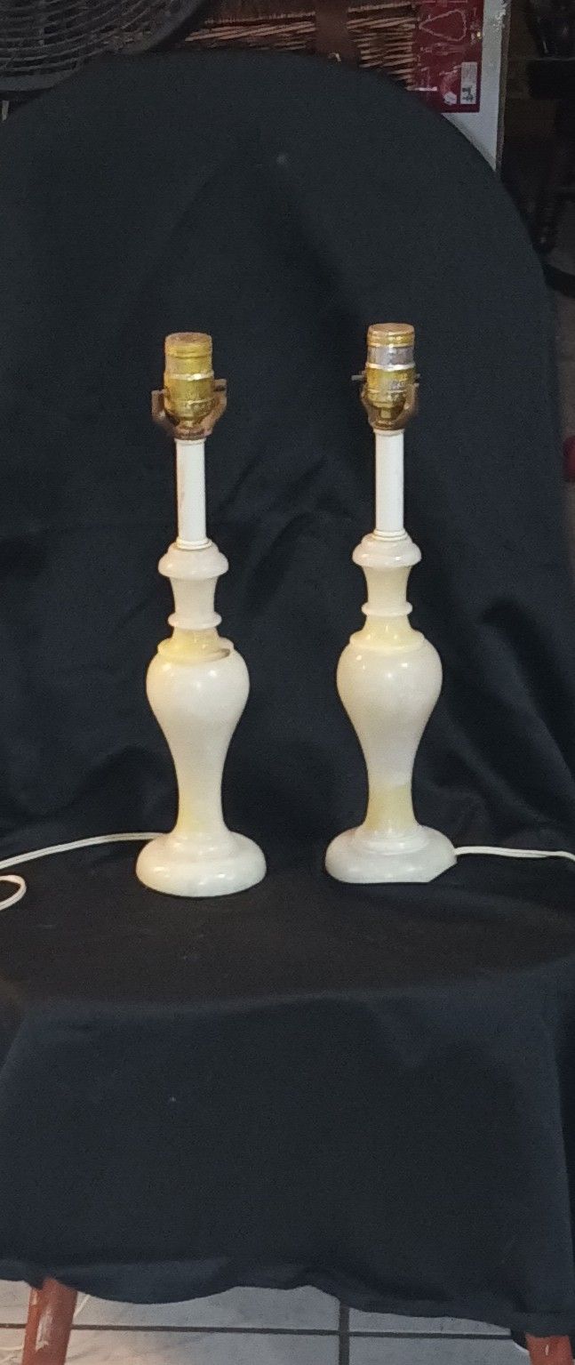 Antique Alabaster Lamps