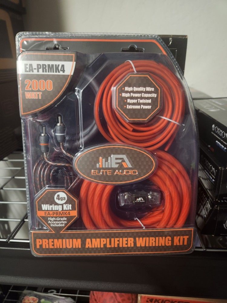 New!! Elite Audio 4 Gauge Wiring Kit 