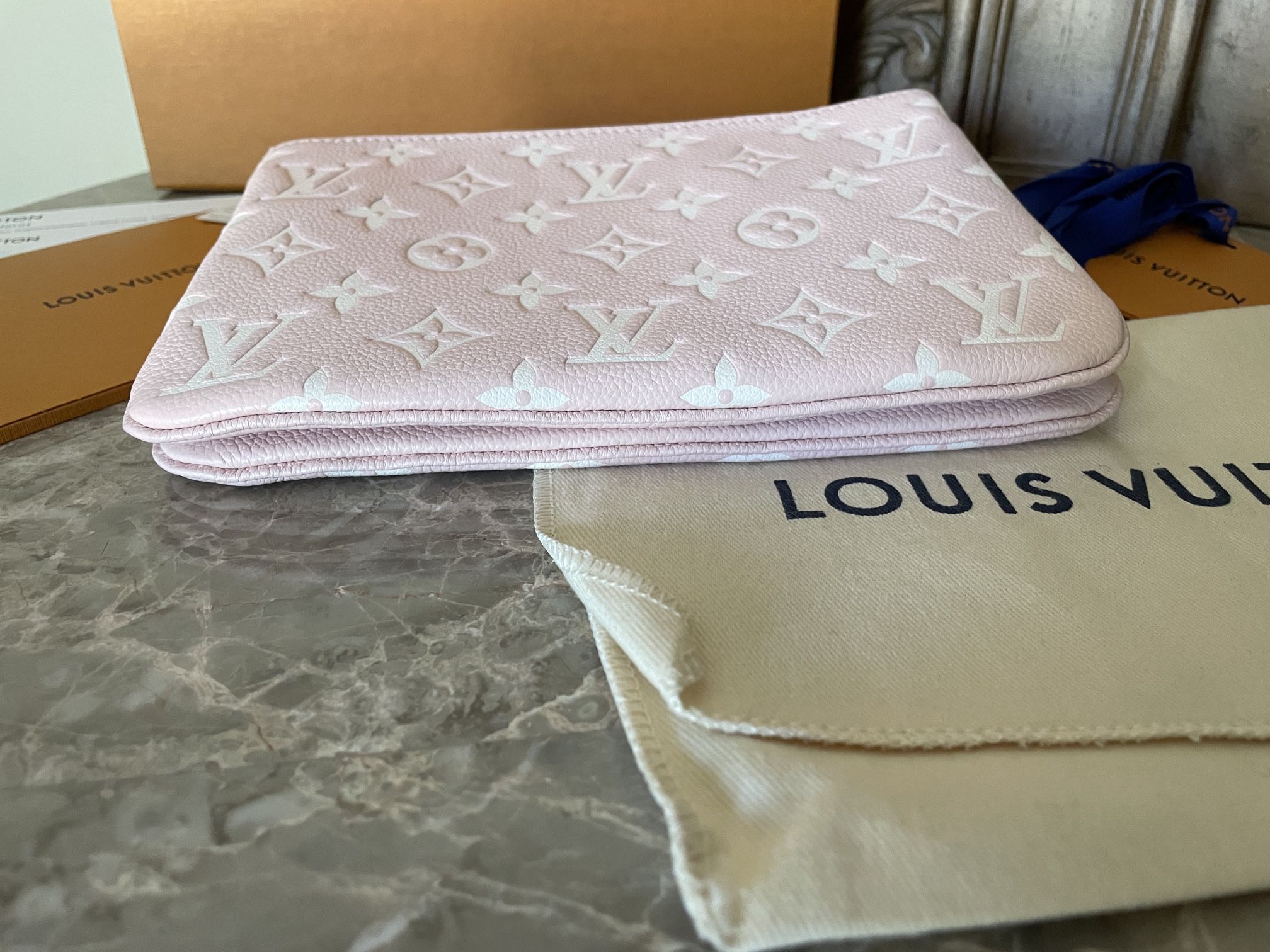Louis Vuitton Monogram By The Pool Pochette Yellow Pink – DAC