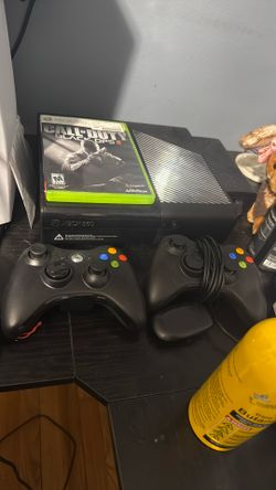 Xbox 360 With Two Controllers And Black Ops 2