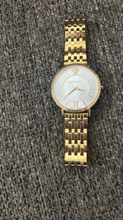 Gold Versace watch