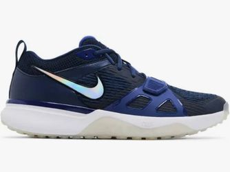 Nike Air Zoom Diamond Elite Turf Baseball Shoes Size 12.5 Blue White Fn7226-401