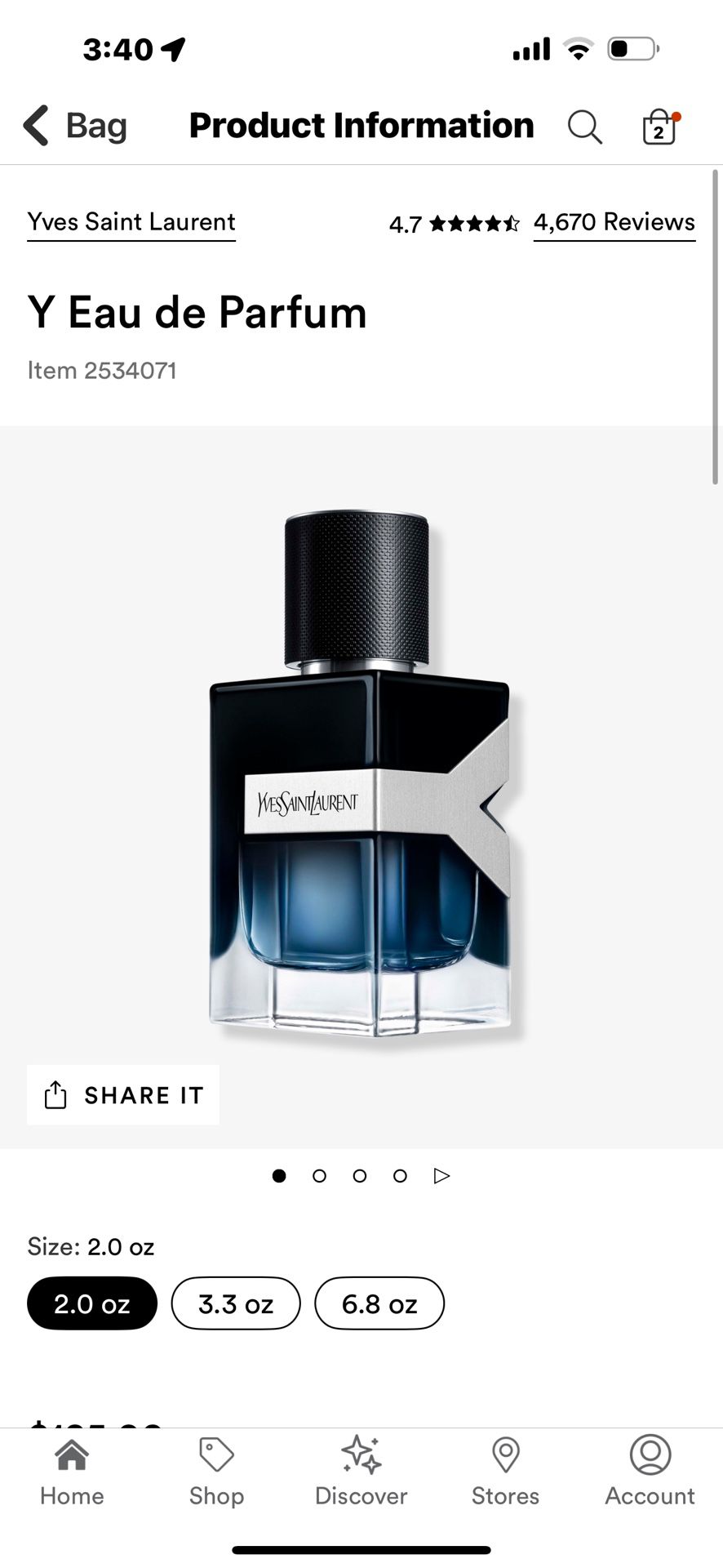 Yves Saint Laurent Ysl Eau De Parfum Edp Perfume Mens