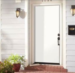 30 in. x 80 in. Premium Flush Right-Hand Inswing Primed Steel Prehung Front Exterior Door No Brickmold
