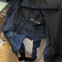 Women’s Black Snow Bib Suspenders. XL