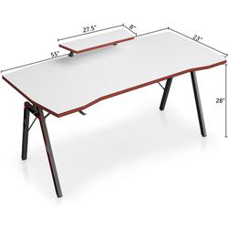 Desino 55" gaming desk with headphones hook