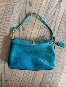 Vintage coach mini/small turquoise blue purse