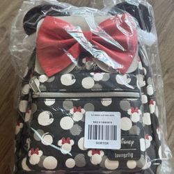 Disney Parks Loungefly Minnie black  backpack