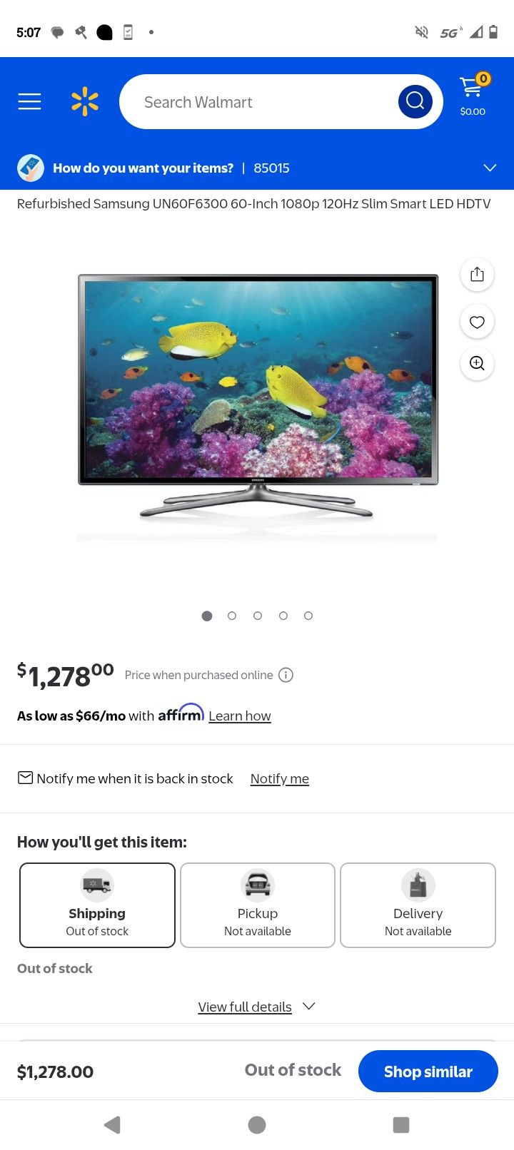 SAMSUNG UA60H6300 MULTI SYSTEM SMART LED WIFI