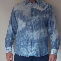 International Laundry Men’s Long Sleeve Button Up Collar Shirt Multicolor Large