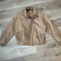 Vintage Western Brown Leather Jacket