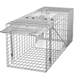 Live Animal Cage Trap, 32" X 12.5" X 12" Folding Animal Trap