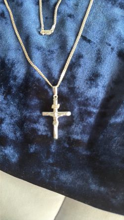 Silver silver cross with chain