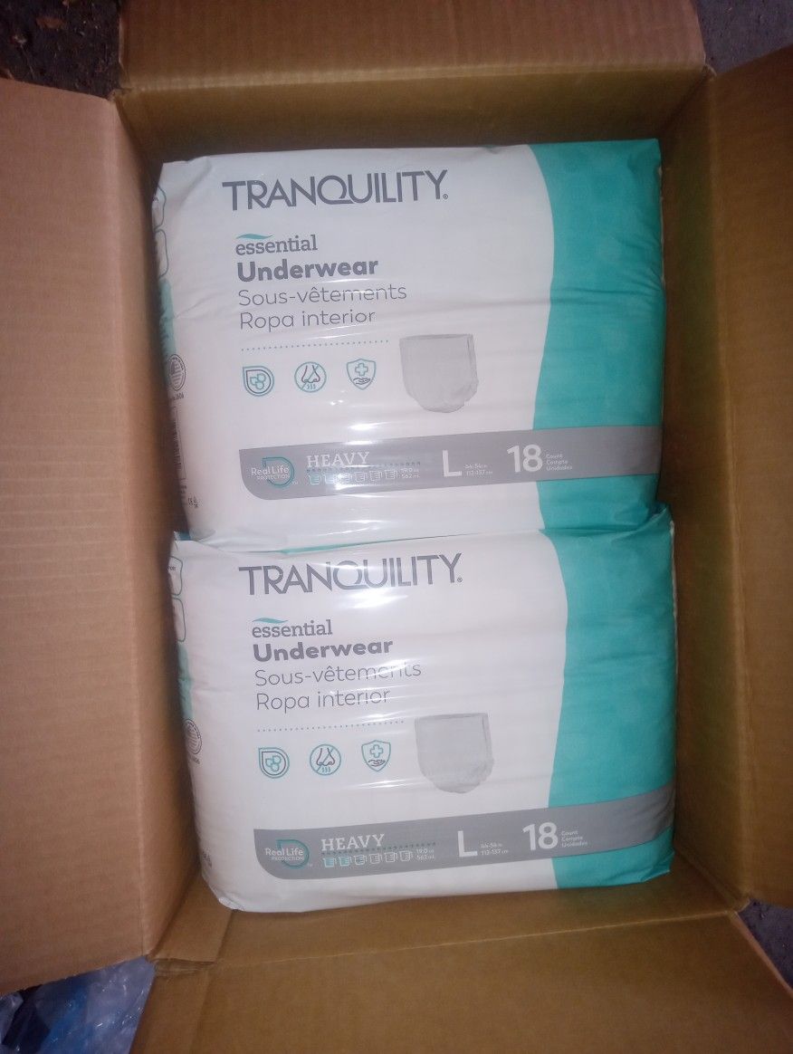 Adult Diapers Sz LG ( 4 Pack Case) $20