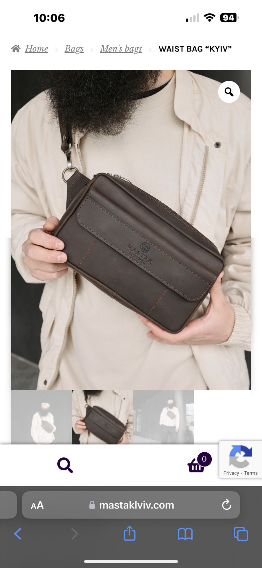 Men’s Waist Genuine Leather Bag