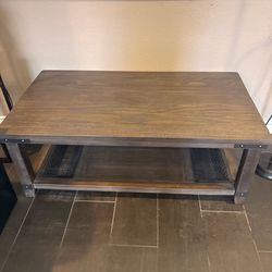 Wooden coffee table
