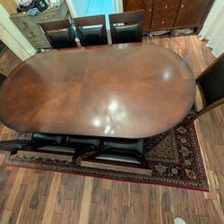 Double-Sided Dining Table And Chairs