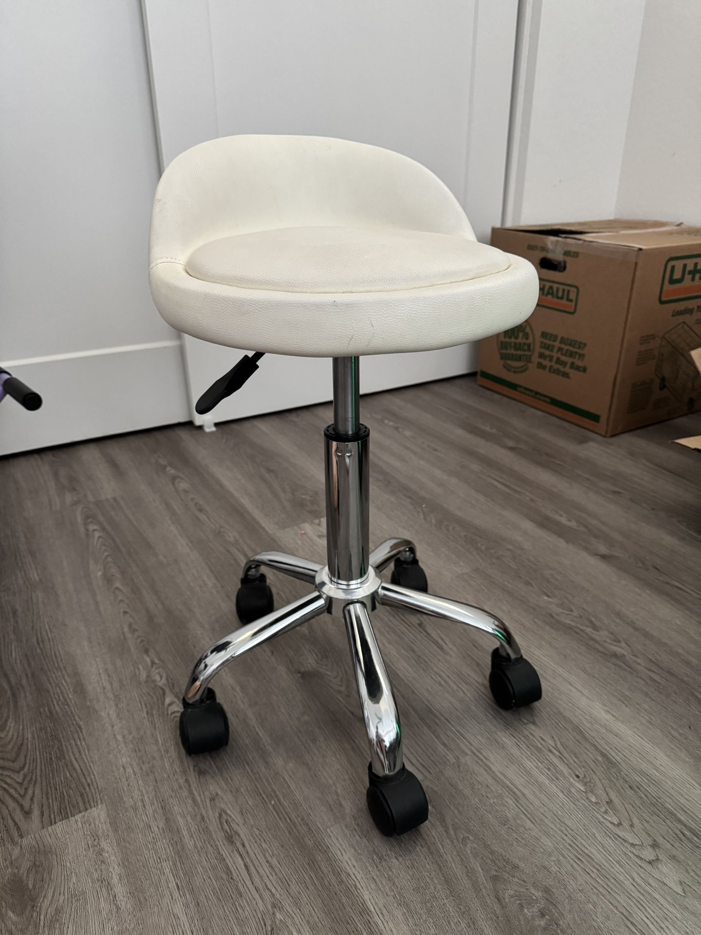 Rolling Leather Stool - $15 - originally $50