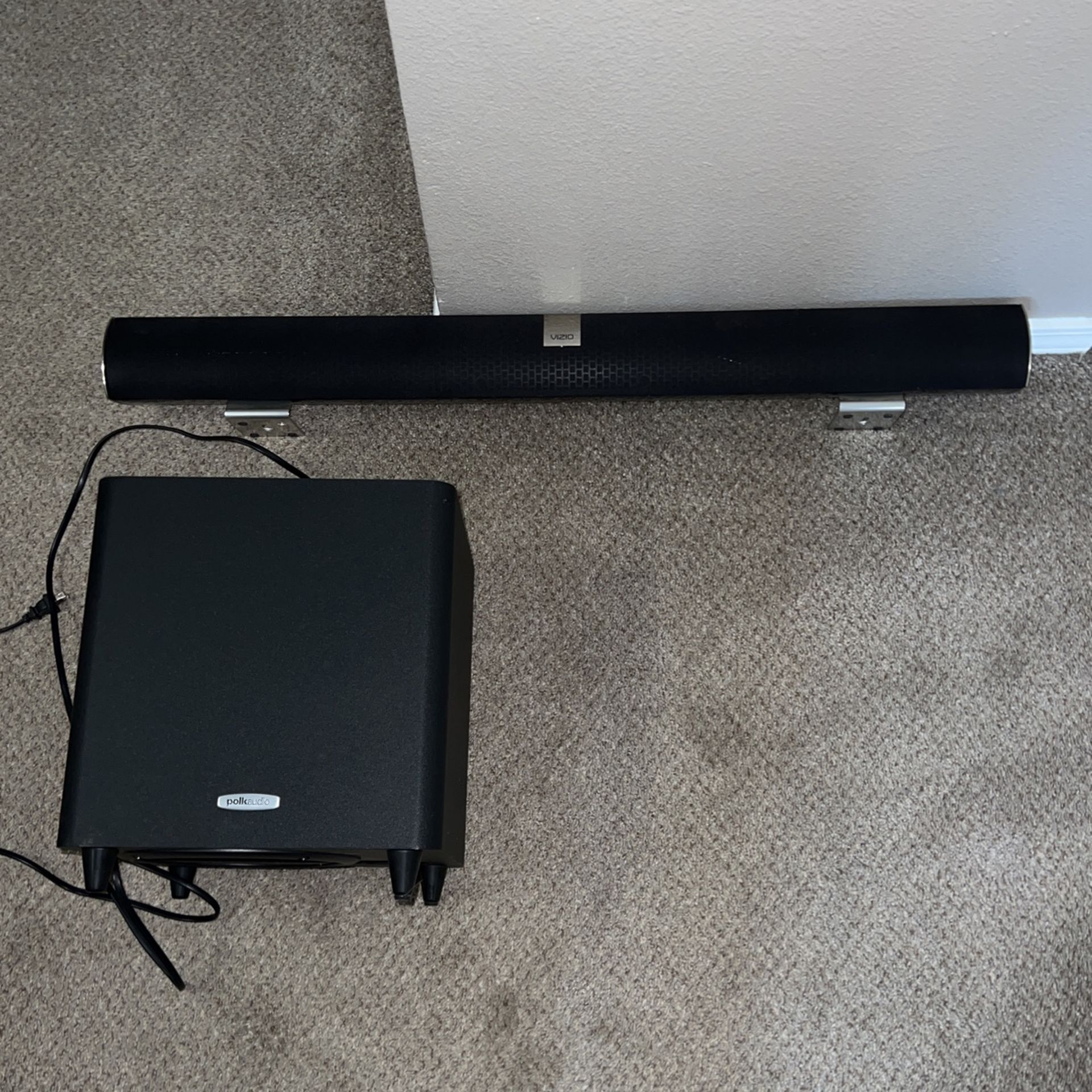 Vizio Sound Bar & Polk Audio Subwoofer