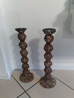 #2  Metal Candle Holders 