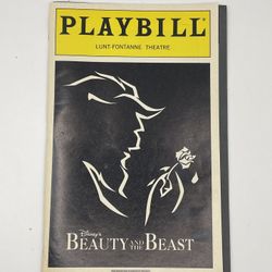 Disney Beauty and the Beast Playbill Lunt-Fontanne Theatre - July 2000
