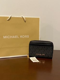 MICHAEL KORS Black Logo MD Card Case