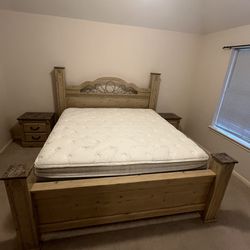 6 Piece Wood/Marble King Bedroom Set