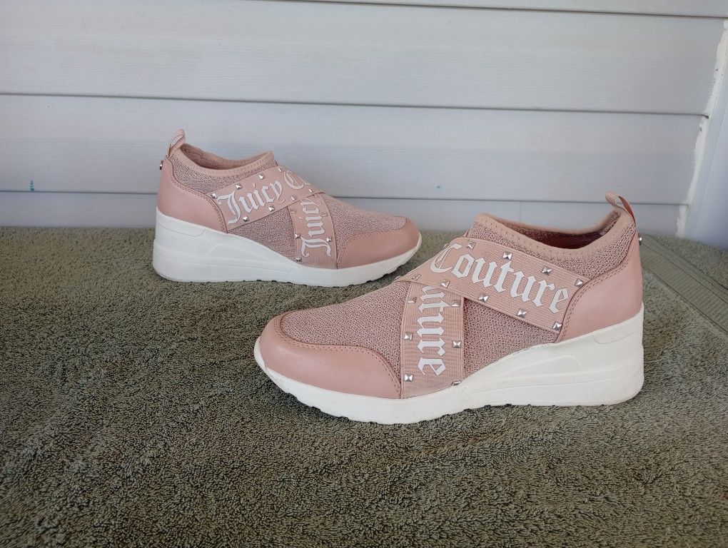Juicy Couture Wedge Slip On Sneakers Size 9 women's 