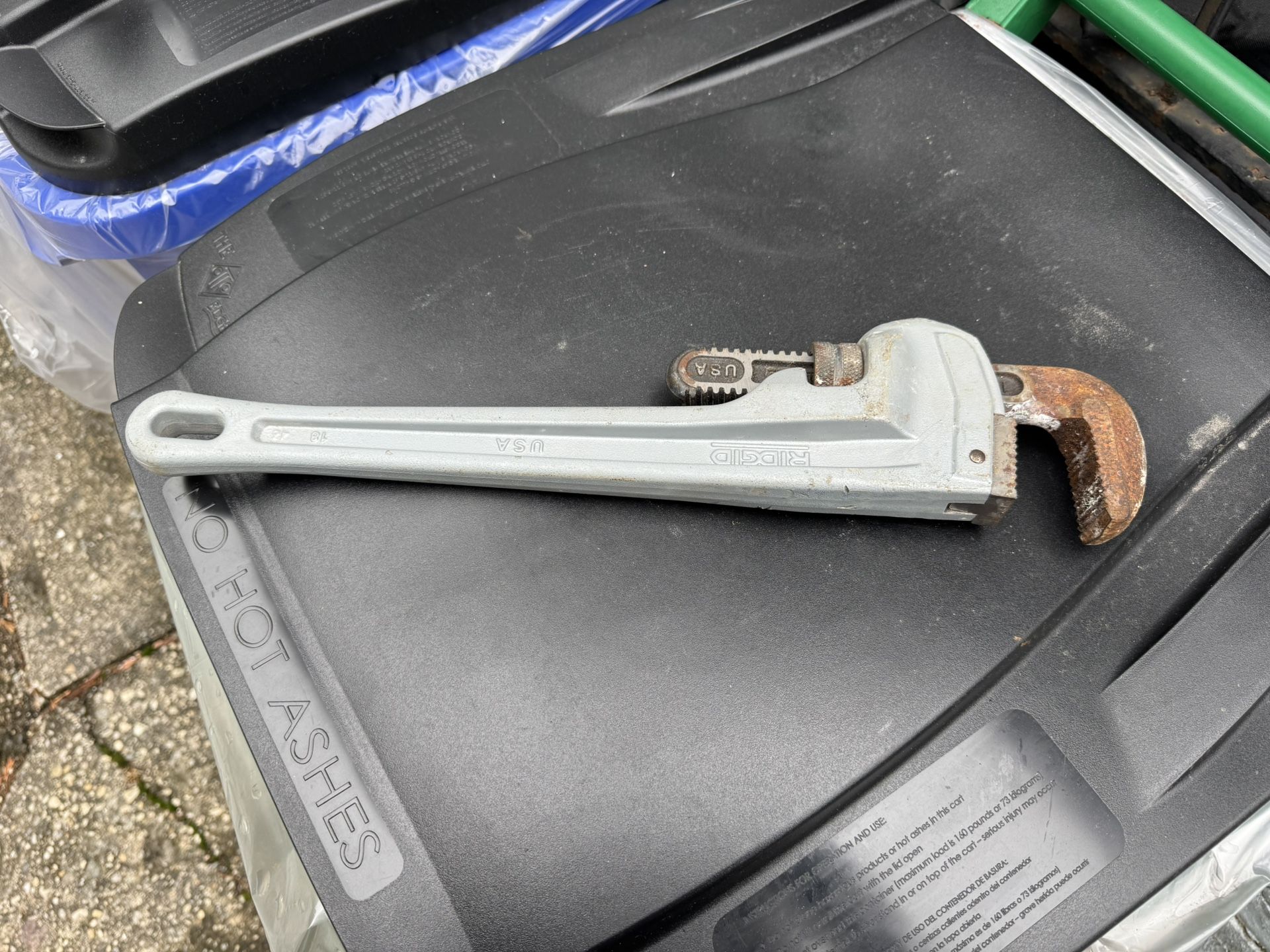 RIDGID 18 in. Aluminum Straight Pipe Wrench for Plumbing