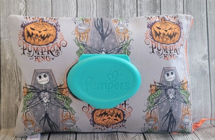 Pumpkin King Pampers Wipes Cover