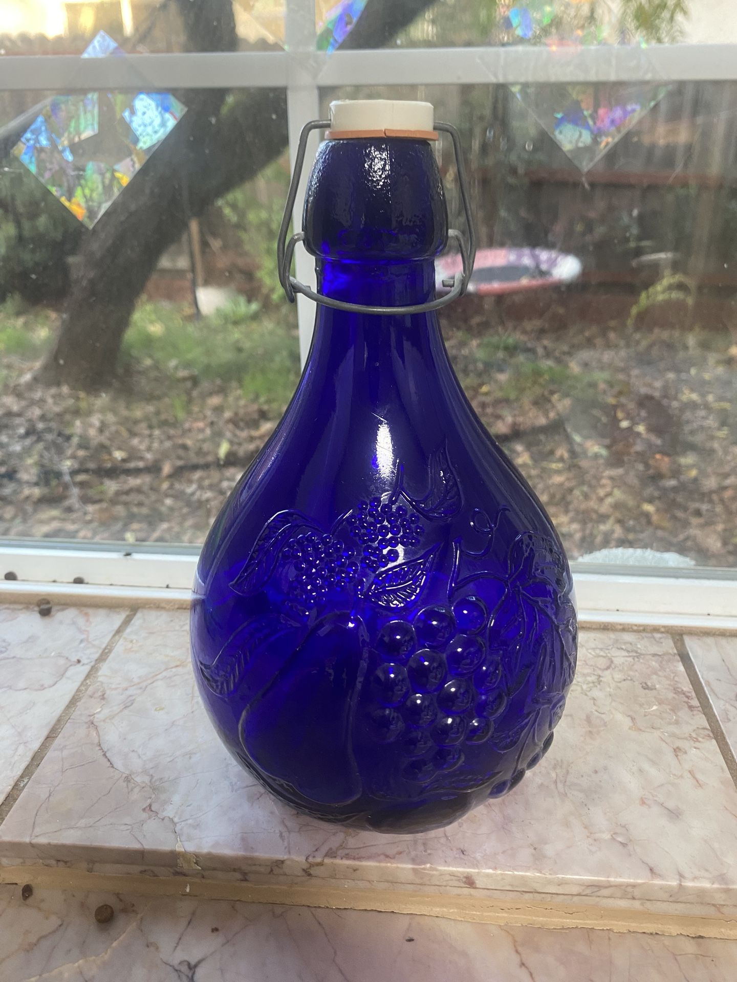 Vintage Casadis Milano cobalt blue glass jug