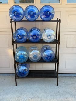 5-Gallon Water Jugs + 4-Tier Heavy Duty Storage Rack