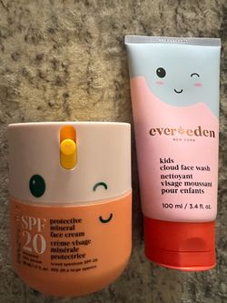 Ever Eden kids face wash and sunscreen