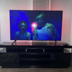 Glossy Black LED light Tv console/stand - 59inch