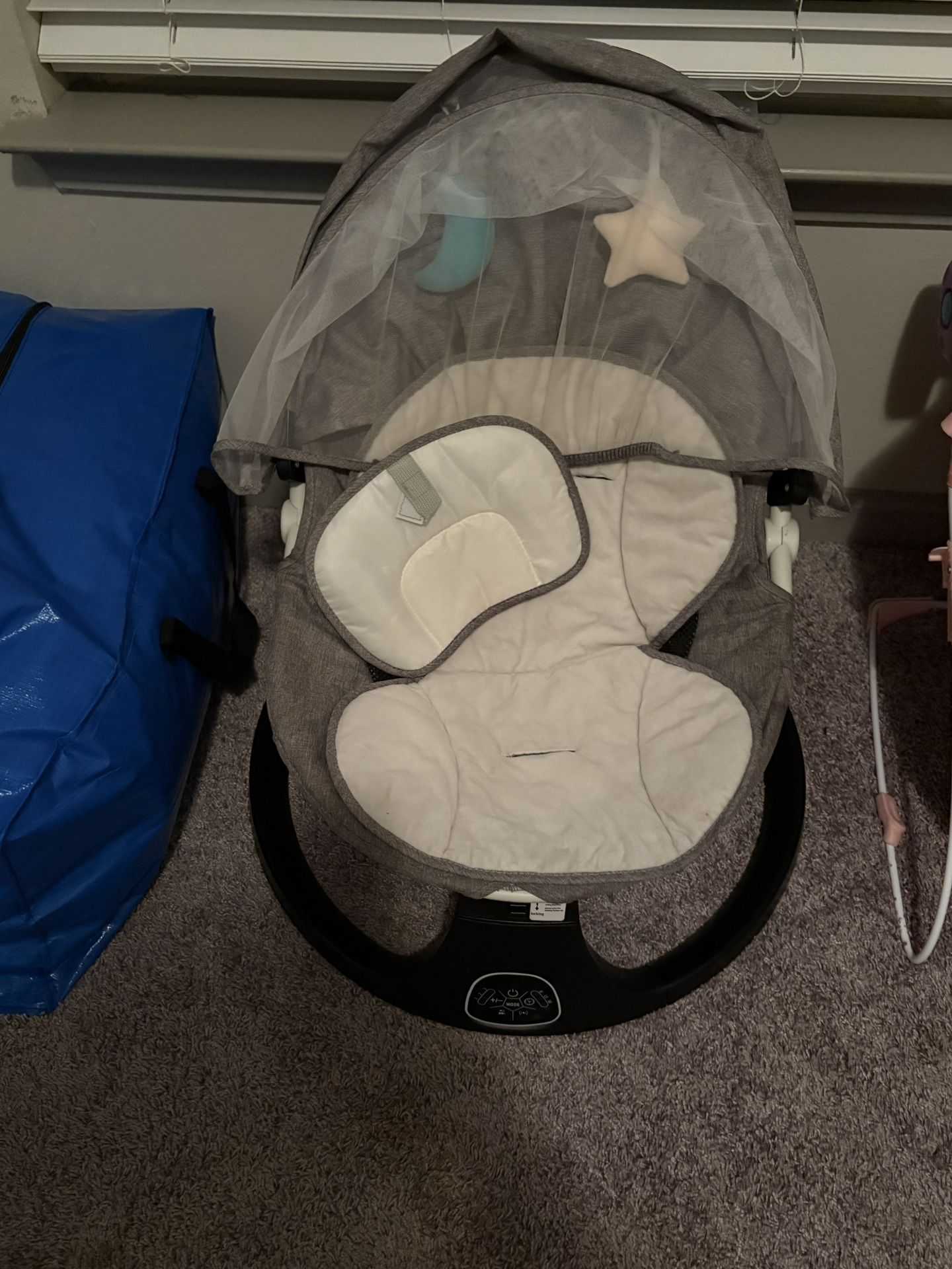 Electric Baby Swing for Infants to Toddler, Bluetooth Baby Rocker
