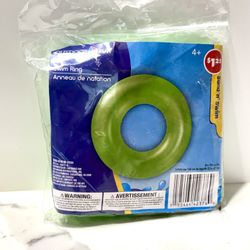 Outdoor Fun Inflatable Swim Ring Green Kids Pool Float 4+ New Sealed