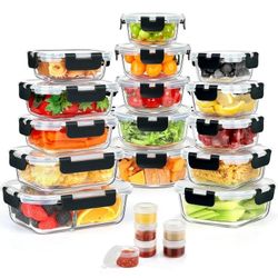 18 Set Glass Food Storage Containers 