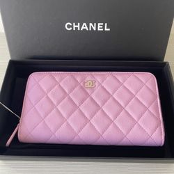 Authentic Chanel Long Zipped Wallet 