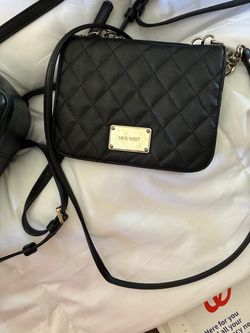 Nine West Black Quilted Crossbody Bag