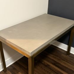 Concrete & Brass Desk