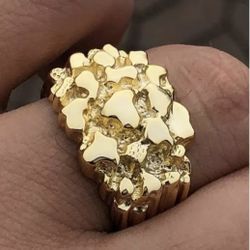 Gold nugget ring