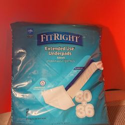 Fit right Extened Use Underpads 5 Qty 30 X 36in-$10.00
