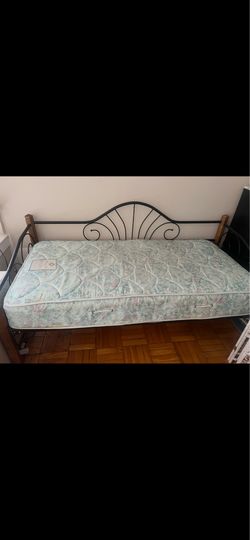 Twin mattress with frame