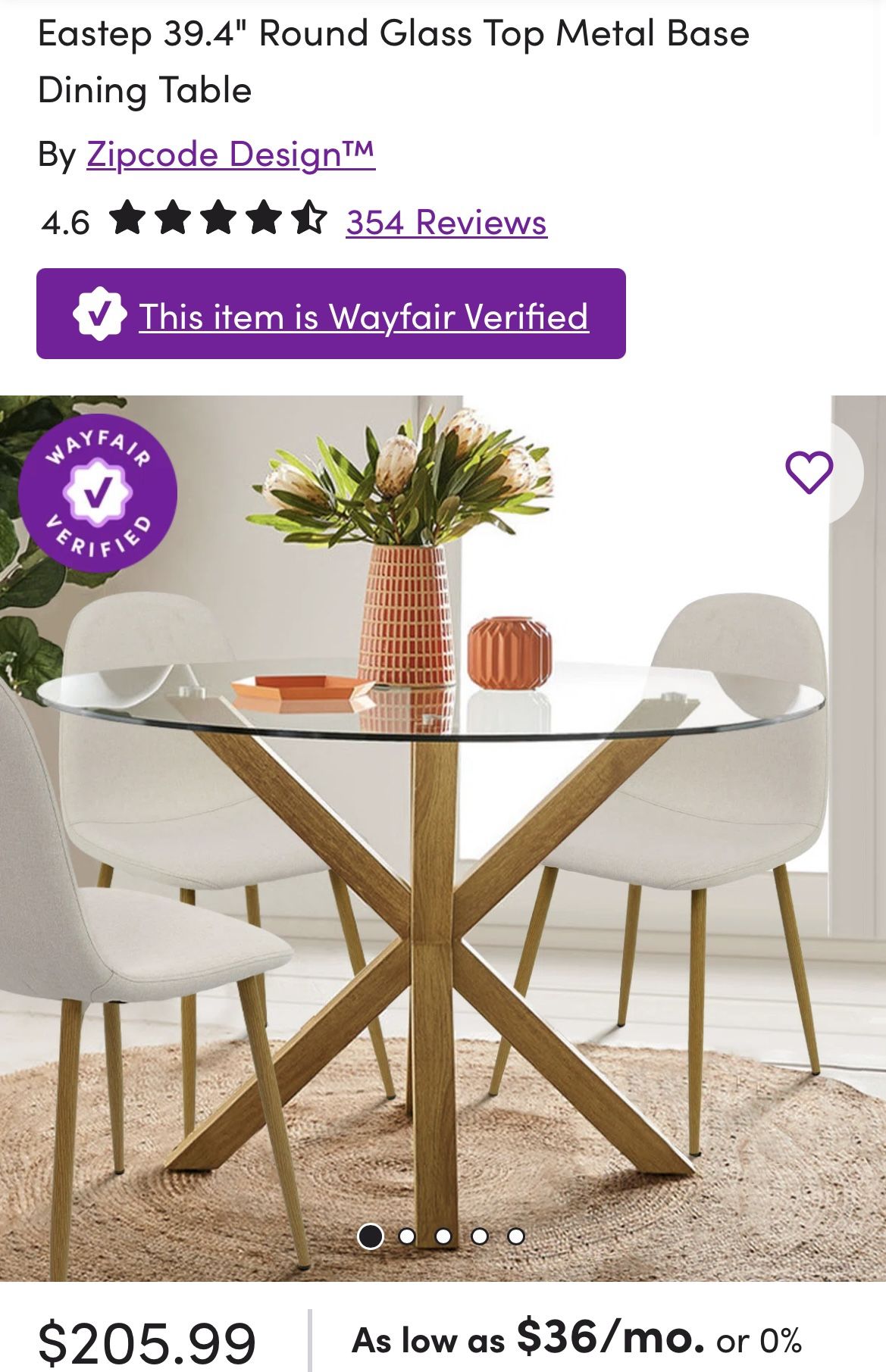 Round Glass Dining Table