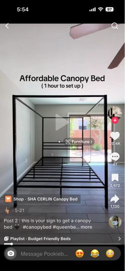 Canopy bed frame